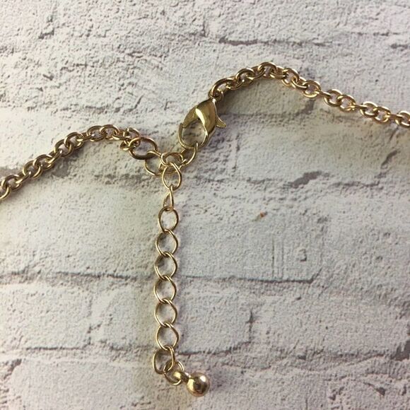 Cascading Mint Faux Glass Cascading Chain Necklace - Picture 5 of 7